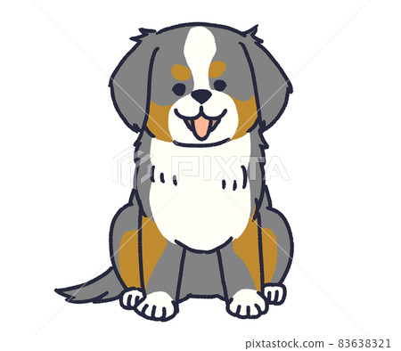 坐伯恩山犬 83638321