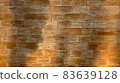 Light brown texture beige square brick wall tiles with light effect 83639128