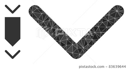 Vector Lowpoly Direction Down Icon and Bonus Icons - Stock Illustration ...