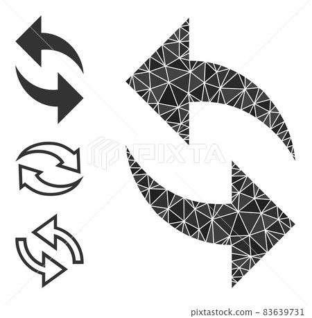 Vector Lowpoly Refresh Icon and Other Icons 83639731
