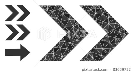 Vector Lowpoly Shift Right Icon with Bonus Icons Vector Lowpoly Shift Right Icon with Bonus Icons 83639732