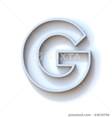 Grey extruded outlined font with shadow Letter G 3D Grey extruded outlined font with shadow Letter G 3D 83639798