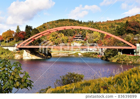 Okuaizu Yanaizu Town 秋季 Fukuman Kokuzoson Enzoji Temple 83639899