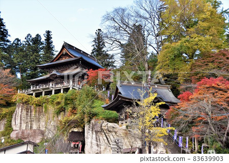 Okuaizu Yanaizu Town Autumn Fukuman Kokuzoson Enzoji Temple 83639903