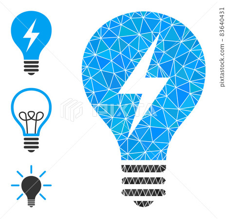 Vector Triangle Filled Electric Bulb Icon and Similar Icons Vector Triangle Filled Electric Bulb Icon and Similar Icons 83640431