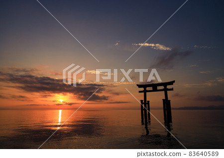 Shirahige神社的日出 83640589