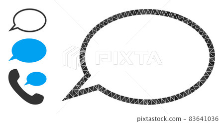 Vector Polygonal Hint Cloud Icon with Bonus Icons Vector Polygonal Hint Cloud Icon with Bonus Icons 83641036