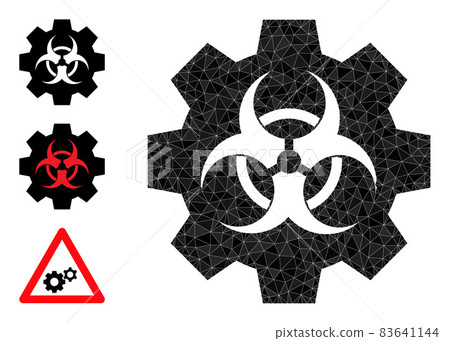 Vector Polygonal Biohazard Industry Icon with...-插圖素材 [83641144] - PIXTA圖庫