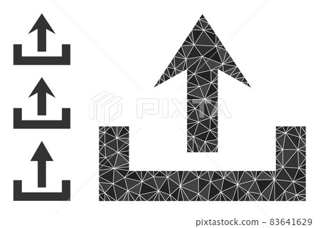 Vector Triangle Filled Upload Icon and Other Icons Vector Triangle Filled Upload Icon and Other Icons 83641629