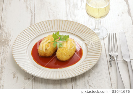 Handmade crab cream croquette Handmade crab cream croquette 83641676