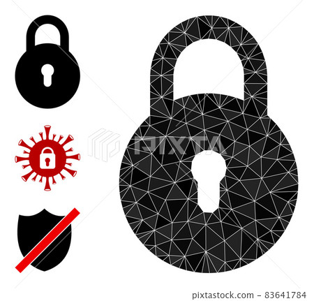 Vector Triangle Filled Locker Icon and Other Icons Vector Triangle Filled Locker Icon and Other Icons 83641784