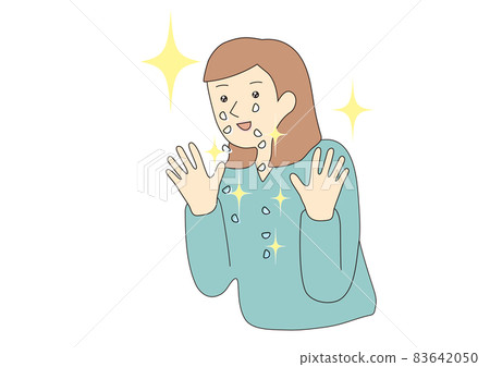 女性線描，鱗片從眼角落下 83642050