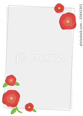 New Year's card postcard template flowers New Year's card postcard template flowers 83642301