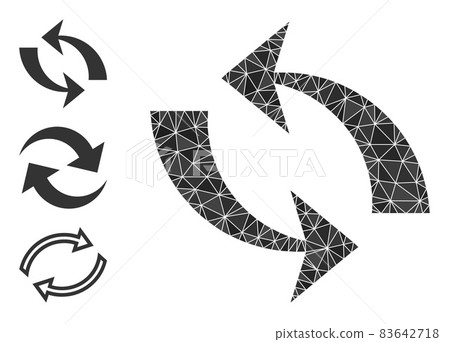 Vector Triangle Filled Refresh Icon with Similar Icons Vector Triangle Filled Refresh Icon with Similar Icons 83642718