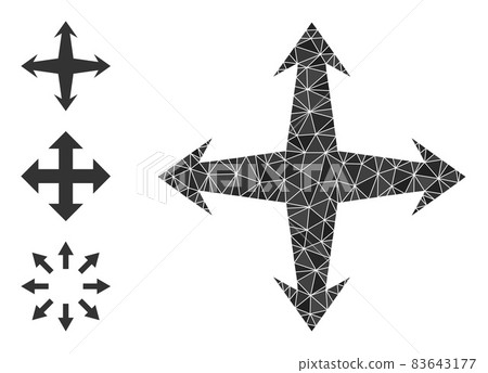 Vector Triangle Filled Expand Icon with Other...-插圖素材 [83643177] - PIXTA圖庫