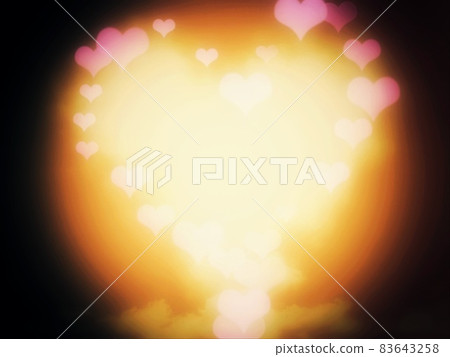 Abstract background that shines in a heart shape 83643258