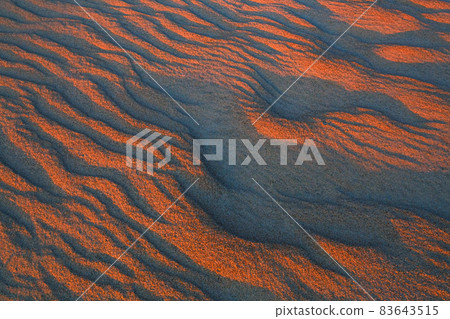 Wavy and narrow patterns in the sand before dawn Wavy and narrow patterns in the sand before dawn 83643515