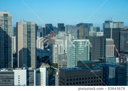 建築物鳥瞰圖(東京虎之門霞關地區) 建築物鳥瞰圖(東京虎之門霞關地區) 83643679