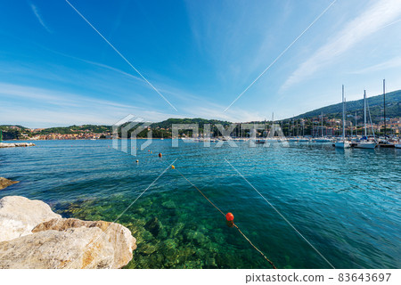 Port of Lerici and San Terenzo village - Gulf of La Spezia Italy Port of Lerici and San Terenzo village - Gulf of La Spezia Italy 83643697