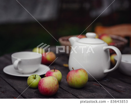 beautiful autumn still life in apple orchard 83643853