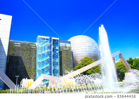 名古屋市科學館的風景和噴泉 名古屋市科學館的風景和噴泉 83644438