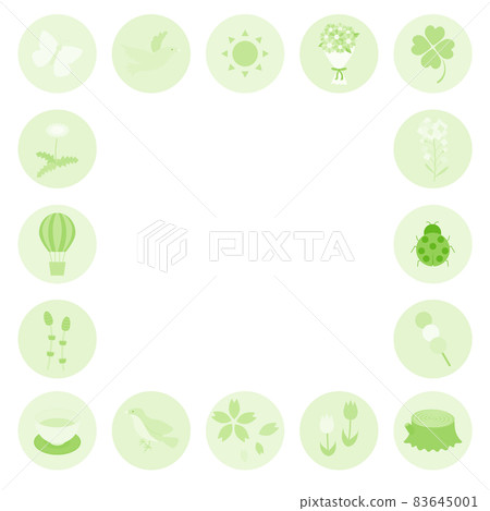 A set of simple and flat spring illustrations 83645001
