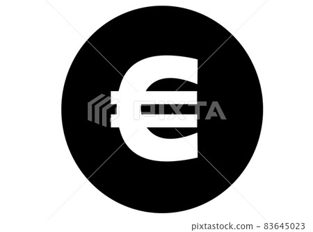 1 coin-Euro sign (black) 83645023