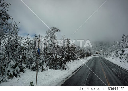 Tateyama Kogen Road in winter 83645451