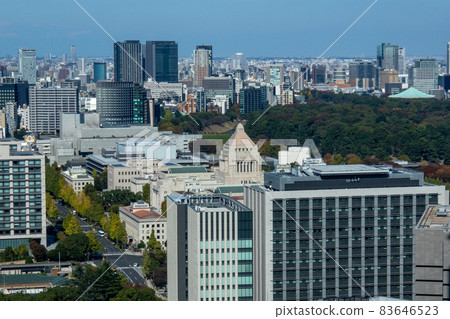 國會大廈和首相官邸長田町地區鳥瞰圖長(2021年11月) 國會大廈和首相官邸長田町地區鳥瞰圖長(2021年11月) 83646523