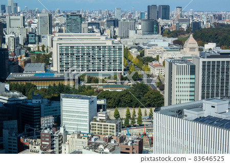 National Diet Building and Prime Minister's Office Nagatacho area bird's-eye view long (November 2021) National Diet Building and Prime Minister's Office Nagatacho area bird's-eye view long (November 2021) 83646525