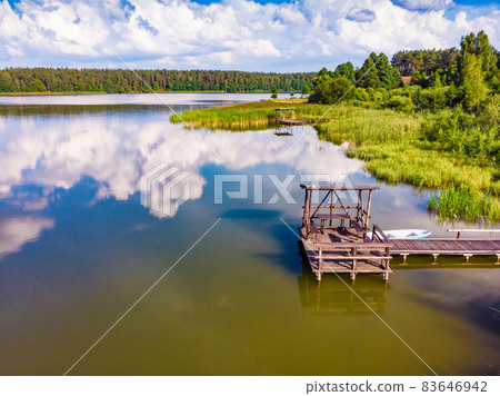 Lake at summer Masuria, Poland 83646942