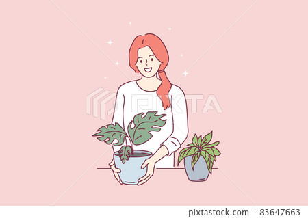 Gardening and house plants concept. Gardening and house plants concept. 83647663