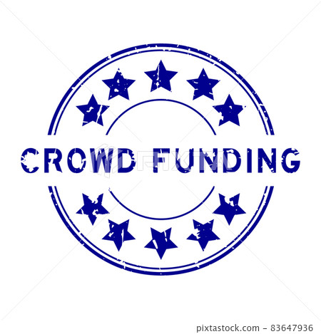 Grunge blue crowd funding word with star icon round rubber seal stamp on white background Grunge blue crowd funding word with star icon round rubber seal stamp on white background 83647936