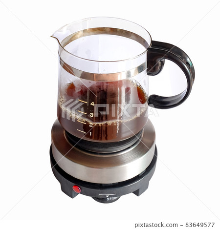 Coffee Pot on electric stainless steel stove or multi funtional coffee stove.kitchenware. Coffee Pot on electric stainless steel stove or multi funtional coffee stove.kitchenware. 83649577
