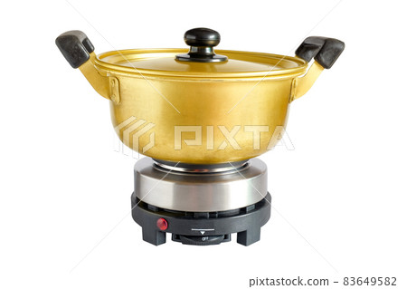 Pot on electric stainless steel stove or multi funtional coffee stove.kitchenware. Pot on electric stainless steel stove or multi funtional coffee stove.kitchenware. 83649582