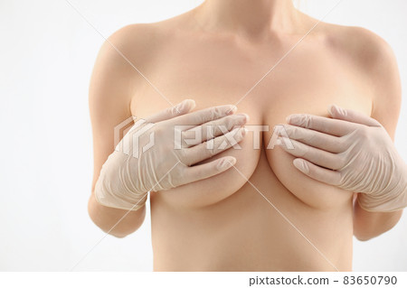 Naked female body mug shot 83650790