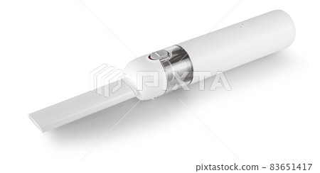 manual white vacuum cleaner isolated on white background manual white vacuum cleaner isolated on white background 83651417