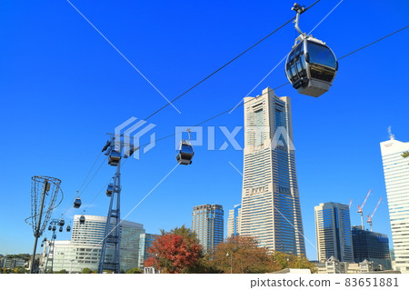 [神奈川縣] 晴空下的橫濱空中客艙和地標塔 83651881