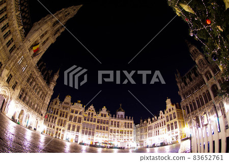 Belgium Brussels Square Grand Place Illuminated Night View Tradition 83652761