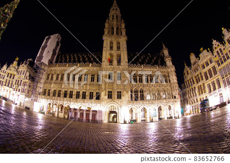 Belgium Brussels Square Grand Place Illuminated Night View Tradition 83652766