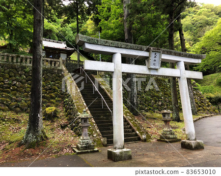 Daihei Shrine in front of Asahi Falls in Odaira, Izu City, Shizuoka Prefecture 83653010