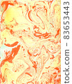 Bright orange and yellow marbling texture 83653443