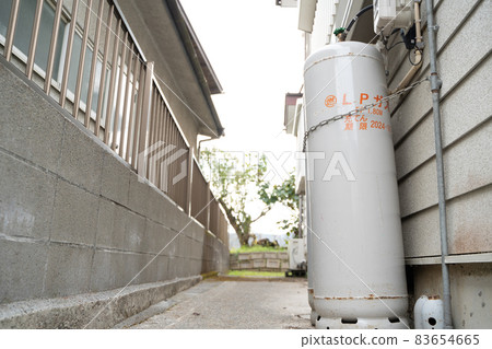 Propane gas installed outdoors Propane gas installed outdoors 83654665