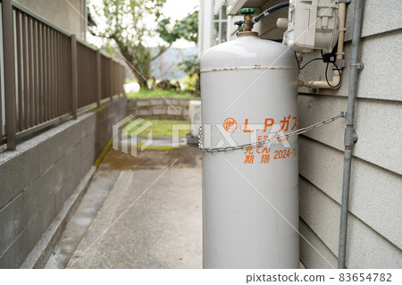 Propane gas installed outdoors Propane gas installed outdoors 83654782