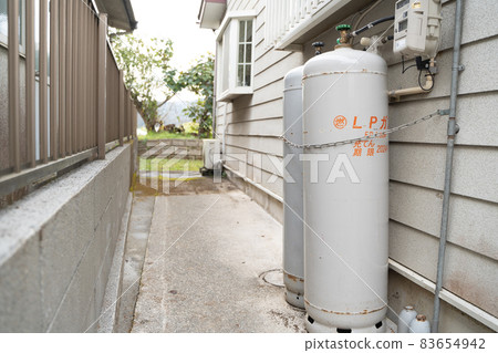 Propane gas installed outdoors Propane gas installed outdoors 83654942