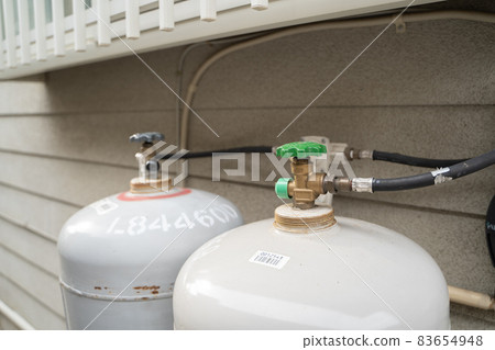Propane gas installed outdoors 83654948