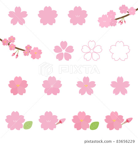 簡單可愛的櫻花插畫集 83656229