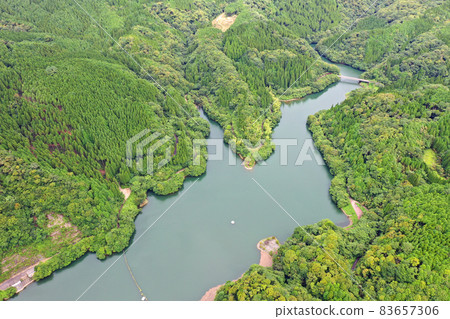 霧島市竹山水壩公園鳥瞰圖 83657306