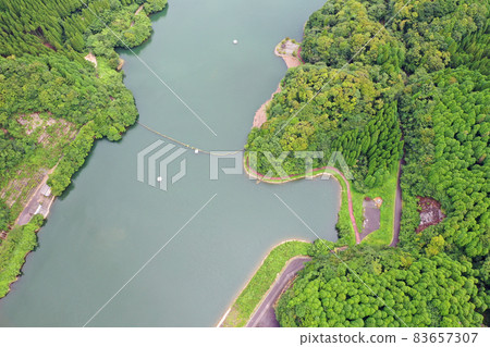 霧島市竹山水壩公園鳥瞰圖 83657307