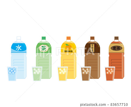 軟飲料 PET 瓶矢量圖 83657710